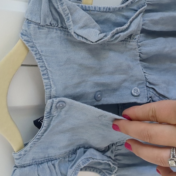 Chambray Ruffle Top - Picture 3 of 3